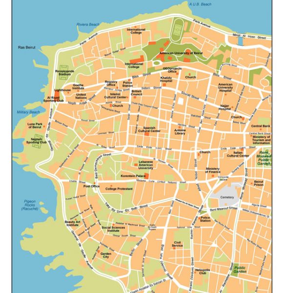 Beirut Vector Map