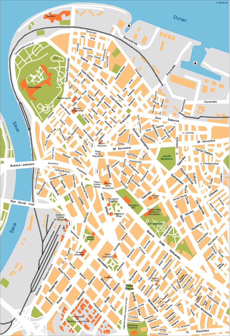 Belgrade Vector Map