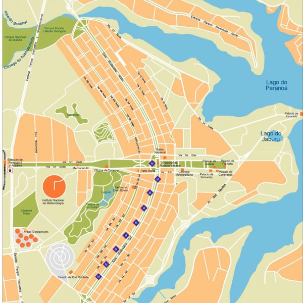 Brasilia Vector Map