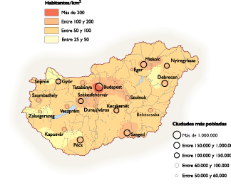 Hungary Population map