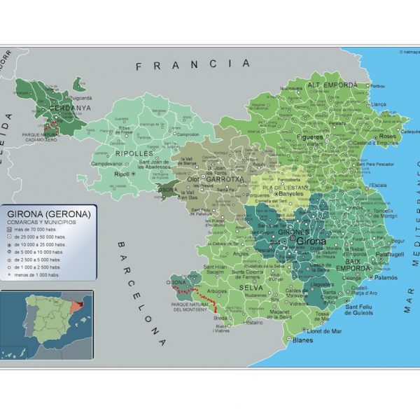Mapa Municipios Girona