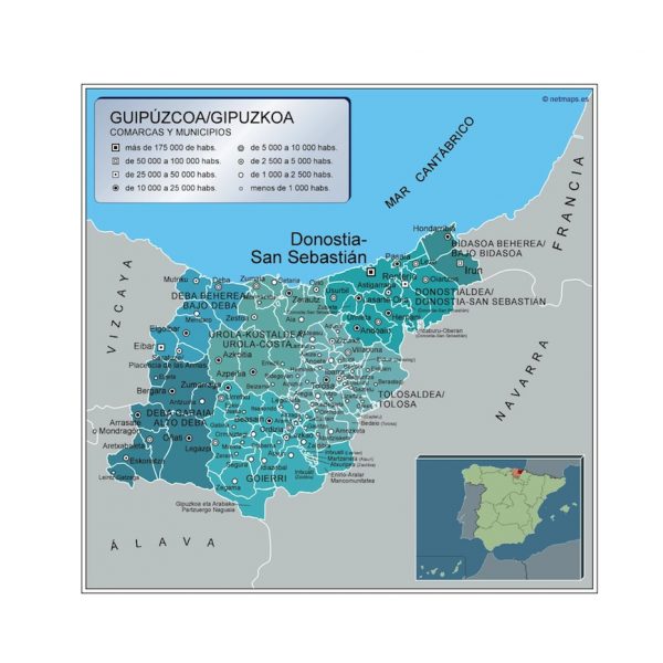 Mapa Municipios Guipuzcoa