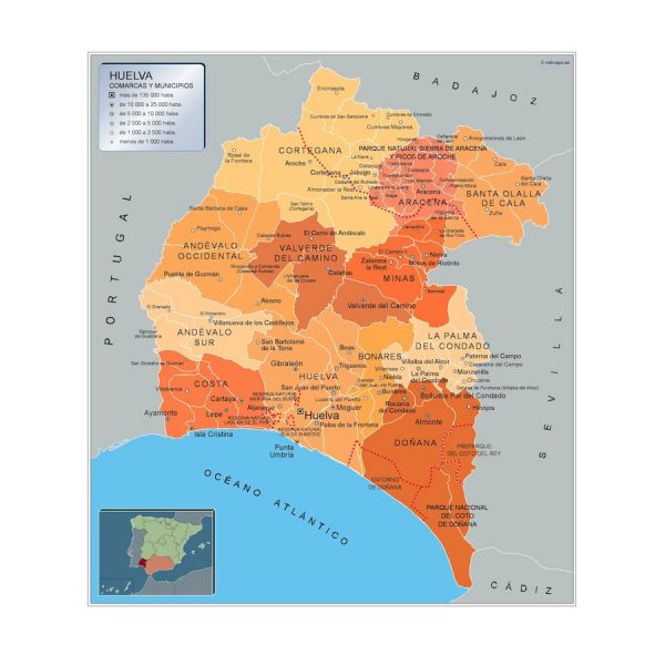 Mapa Municipios Huelva