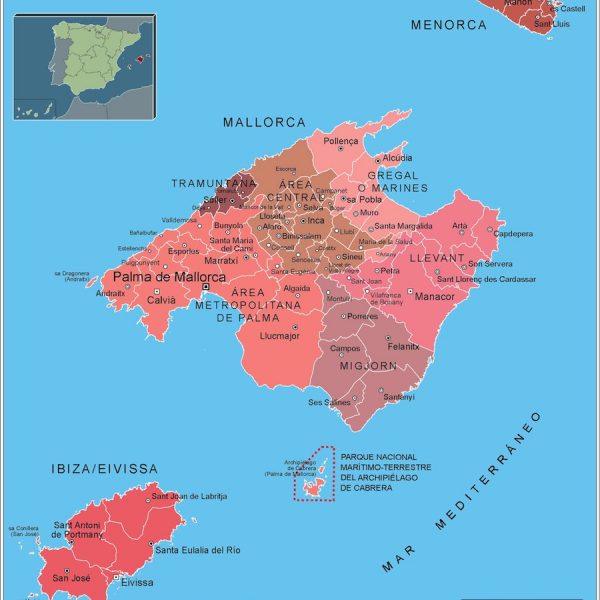 Mapa Municipios Illes Balears