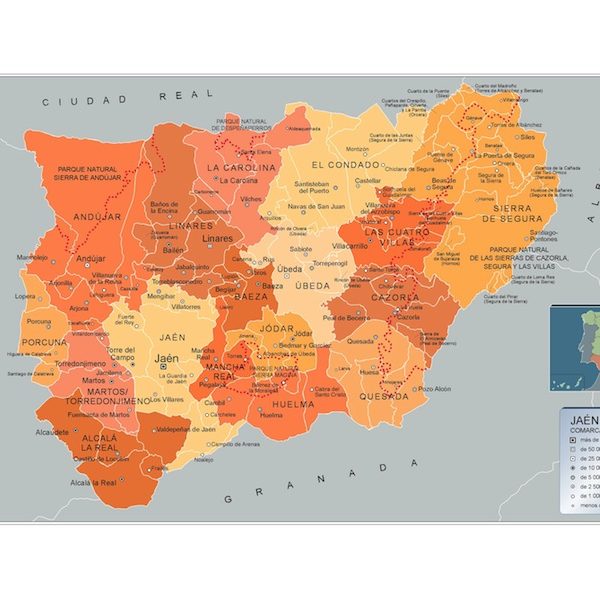 Mapa Municipios Jaen