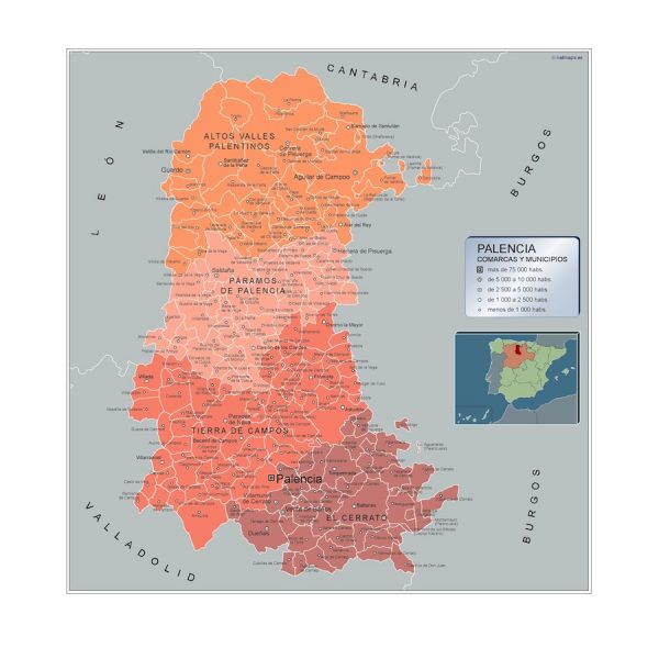 Mapa Municipios Palencia