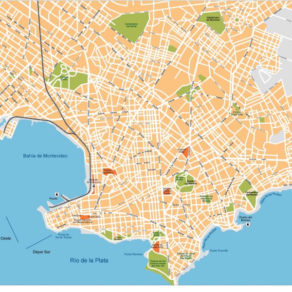 Montevideo Vector Map