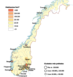 Norway Population map