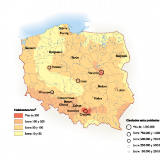 Poland Population map