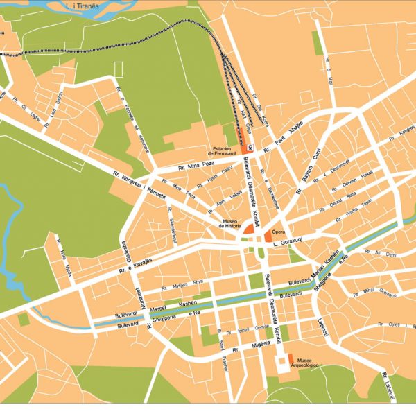 Tirana Vector Map