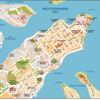 Valleta Vector Map