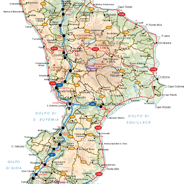 Calabria Vector Map