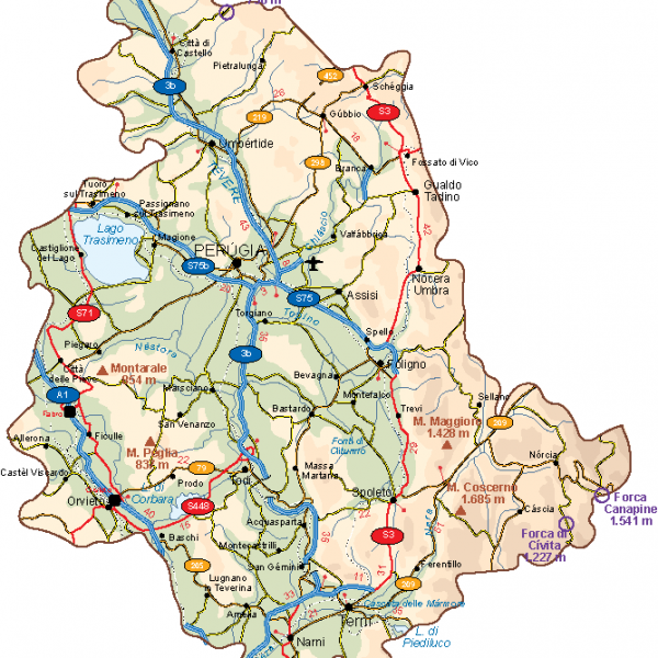 Umbria Vector Map