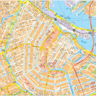 Amsterdam Vector EPS Map