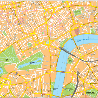 London Vector EPS Map