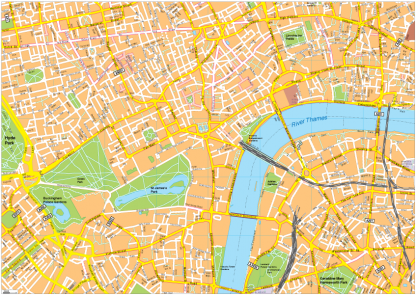 London Vector EPS Map