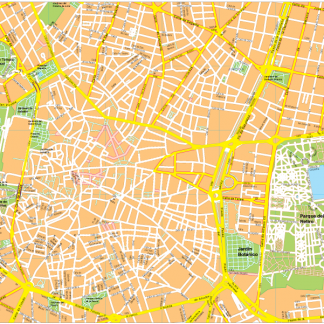 Madrid Vector EPS Map