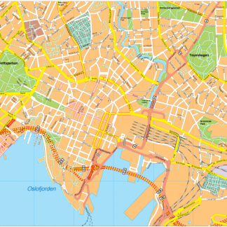 Oslo Vector EPS Map