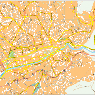 Sarajevo Vector EPS Map