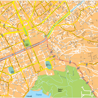 Tirana Vector EPS Map